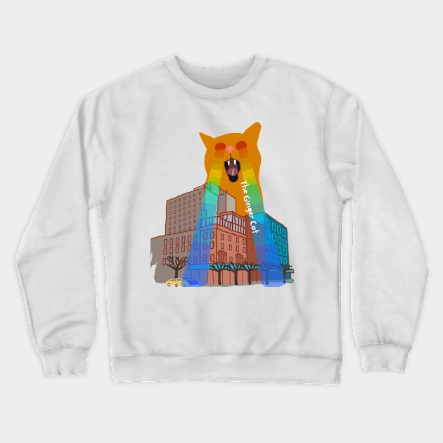 Catzilla Crewneck Sweatshirt by TheGingerCat